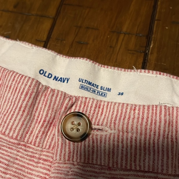 Mens Seersucker Shorts size 38  Red and White Nice texture. - Picture 4 of 6